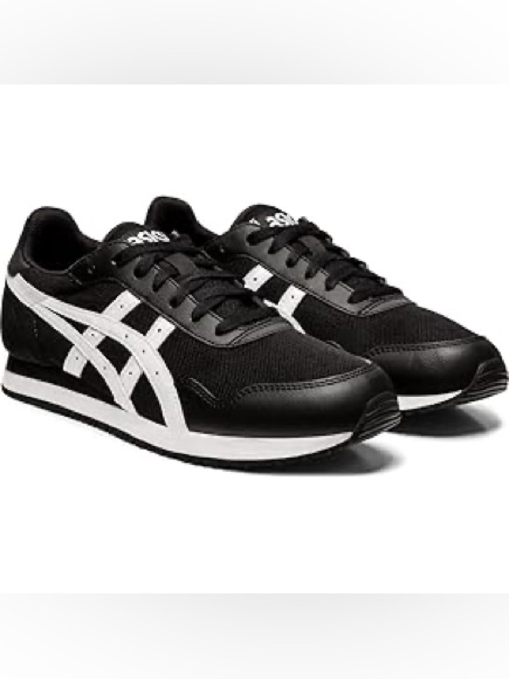 Asics Black and White Retro Runner Sneakers